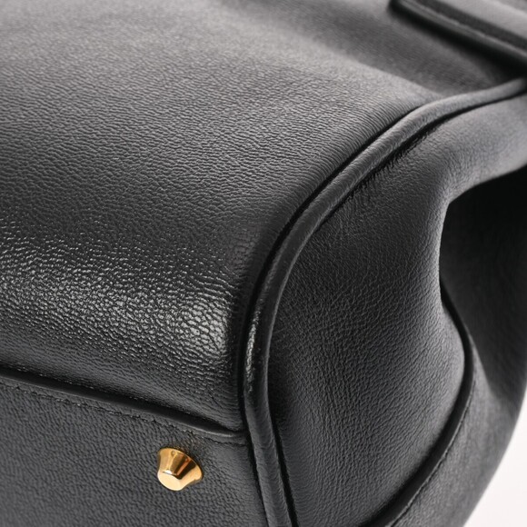 Gucci Top Handle Bag Black Leather Handbag - Picture 8 of 9